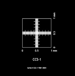 CCS-1 Micro-Tec 1mm cross scale, 0.01mm div., Si/Cr, opaque